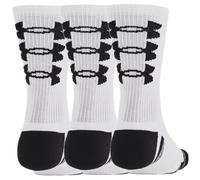 UNDER ARMOUR 2026 PERFORMANCE TECH CREW SOCKS - 3 PACK - WHITE