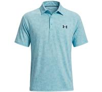 UNDER ARMOUR 2026 PLAYOFF 3.0 PRINTED GOLF POLO SHIRT - BLUE HAZE / MIDNIGHT NAVY