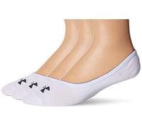 Under Armour 3-Pack Essential Mens White Lightweight Ultra Low Socks 1361184 100