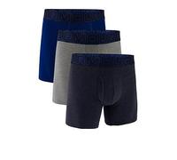 UNDER ARMOUR 3 Pack of Men's 6 Inch Performance Cotton Solid Boxers, Blue, Size S, Men Blue