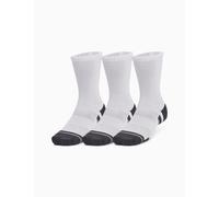 Under Armour 3pk Performance Tech Crew Sports Socks White