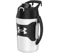 Under Armour 64oz Insulated Water Bottle with Handle, Foam Insulated & Leak Resistant, Sports Water Jug, Fence Hook, Dishwasher Safe, Black / Pitch Gray, for Baseball, Football & More