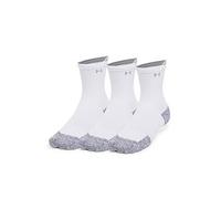 UNDER ARMOUR Adults Unisex Running Cushion 3Pack Crew Socks, White, Size S, Men White