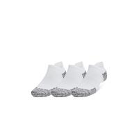 UNDER ARMOUR Adults Unisex Running Cushion 3Pack No Show Socks, White, Size S, Men White