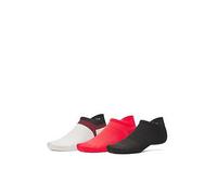 UNDER ARMOUR Adults Unisex Running Lite 3pack No Show Socks, Multi, Size S, Men Print