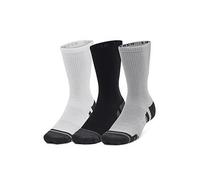 UNDER ARMOUR Adults Unisex Training Tech 3 Pack Crew Socks, Grey, Size M, Women Grey