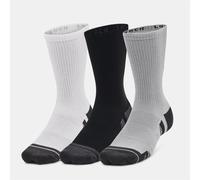 Under Armour Armour UA Performance Tech 3 Pack Crew Socks Unisex M 4-7.5 Blk/Gry/Wht