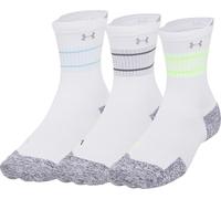 Under Armour ArmourDry Cushion 3 Pack Mid Crew Running Socks White Cushioned
