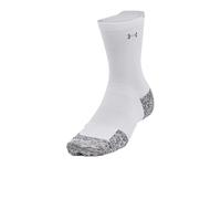 Under Armour AD Run Cushion Running Socks - White, Grey, Size 7.5-12