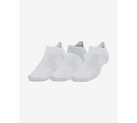 Under Armour Armourdry Run Lite No Show Socks 3 Pairs White EU 47 1/2-50 1/2 Men,Women