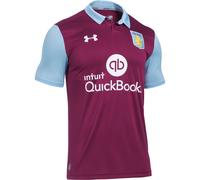 Under Armour Aston Villa Home Junior Short Sleeve Jersey 2016/2017 Colour: Royal Magenta, Size: Youth Medium