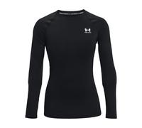 Under Armour Women's HeatGear Compression Long Sleeve Shirt Sweatshirt, Black (001)/White, M