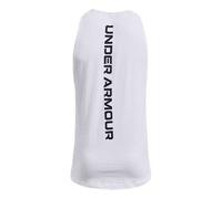 Under Armour Baseline Cotton Tank 'White Black' 1361901-100 XL