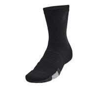 Under Armour Basketball Socks, Curry, Armor-Dri, Playmaker, Mid Crew Socks, 10.6 - 11.4 inches (27 - 29 cm), Black, Black, LG:27-29