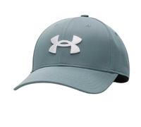 Under Armour Men's Blitzing Adjustable, Comfortable Running Cap for All-Day Breathability and Sun Protection, Men's Cap with Adjustable Sizing and Pre-Curved Visor,Jasper Blue/White/White,OSFM