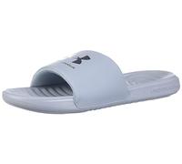 Under Armour Boys' Ansa Fix Slide Sandal, (404) Harbor Blue/Harbor Blue/Metallic Downpour Gray, 11 UK