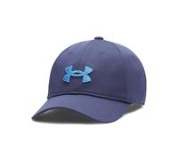 Under Armour Boys' Blitzing Adjustable, Comfortable Sports Cap for All-Day Breathability and Sun Protection, Boys' Cap with Adjustable Sizing and Pre-Curved Visor,Washed Navy / / Blue Atlantis,OSFM