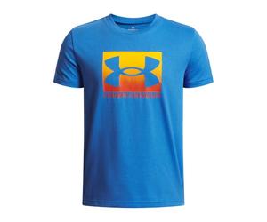 Under Armour Boys' Boxed Sports Update Short Sleeve, Super-Soft Boys' T-Shirt for Athletics and Casual Wear, Quick-Drying Sports T-Shirt for Kids,Blue Atlantis / / Surplus Orange,YMD