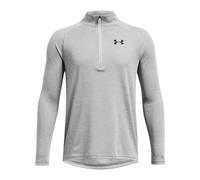 Under Armour Boys Boy's Tech Textured 1/2 Zip Long Sleeve Top in Grey - Size 7-8Y