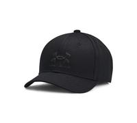 Under Armour Boys Branded Lockup Adjustable Cap Hat Triple Black Junior