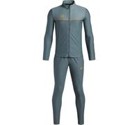 Under Armour Boys' Challenger Tracksuit, Lightweight and Durable Top and Jogging Bottoms, Boys' Tracksuit for Sports, PE and Casual Wear,Jasper Blue / / Squad Orange,YLG