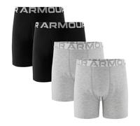 Under Armour Boys' Charged Boxer Jock, Lightweight & Smooth Stretch Fit Briefs, Moderate Gray, M (Pack of 4)