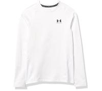 Under Armour Boys' ColdGear Armour Long Sleeve T-Shirt , White (100)/Black , Youth Large