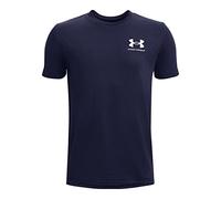 Under Armour Boys Cotton Short Sleeve T-Shirt Junior Navy/Grey 9-10 Years