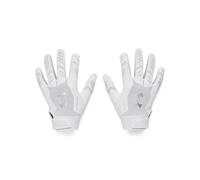 Under Armour Boys' F9 Nitro Football Gloves (100) White/Distant Gray/Metallic Silver Small