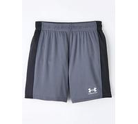UNDER ARMOUR Boys Football Challenger Knit Shorts - Grey, Grey, Size L Grey