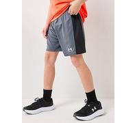 UNDER ARMOUR Boys Football Challenger Knit Shorts, Grey, Size Xs Grey