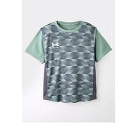 UNDER ARMOUR Boys Football Challenger Print Tee - Green, Silica Green / Sonic Yellow, Size Xs Ilica Green / Sonic Yellow