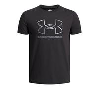 Under Armour Boys' Global Line Foundation Short Sleeve, Super-Soft Boys' T-Shirt with Design, Graphic Tee for Sports and Casual Wear,Black / / Mod Gray,YMD