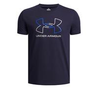Under Armour Boys' Global Line Foundation Short Sleeve, Super-Soft Boys' T-Shirt with Design, Graphic Tee for Sports and Casual Wear,Midnight Navy / / Steel,YMD