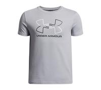 Under Armour Boys' Global Line Foundation Short Sleeve, Super-Soft Boys' T-Shirt with Design, Graphic Tee for Sports and Casual Wear,Mod Gray Light Heather / / Black,YMD