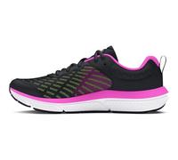Under Armour Boys Grade School Assert 10 Wide Running Shoe, 002 Black Vivid Magenta Morph Green, 6 UK