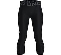 Under Armour Boys' HeatGear Armour ¾ Leggings, Black, YXL