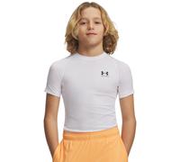 Under Armour Boys' HeatGear Armour Short-Sleeve T-Shirt, (101) White / / Black, X-Small