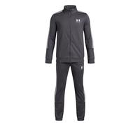 Under Armour Boys' Icon Knit Tracksuit, Comfortable and Lightweight Sportswear for Kids, Boys' Tracksuit for Sports, PE and Training,Castlerock/Halo Gray/White,YSM