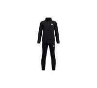 Under Armour Boys' Icon Knit Tracksuit, Comfortable and Lightweight Sportswear for Kids, Boys' Tracksuit for Sports, PE and Training,Black/Castlerock/White,YMD