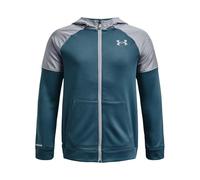 Under Armour Boy's Juniors Armour Fleece Grid Full-Zip Top in Blue