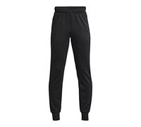 Under Armour Boys UA Armour Fleece Joggers - Warm Fleece with Pockets - Black Youth Small 130-140cm