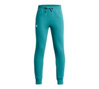 Under Armour Boys Logo Fleece Jogging Pants Bottoms Circ Teal/White 7-8 Years