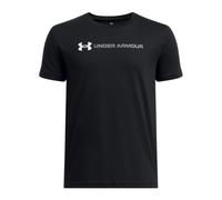 Under Armour Boys' Logo Wordmark Short Sleeve, Comfortable and Breathable Boys' T-Shirt, Loose-Cut, Super-Soft Graphic T-Shirt Black