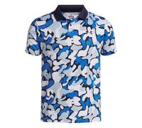 Under Armour Boys' Matchplay Printed Golf Polo Shirt, Navy Blue/Atlantis Blue 1, XL