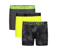 Under Armour Boys' Performance Boxer Briefs, Lightweight & Smooth Stretch Fit, Hivis Yellow Multi Three Pack, XL