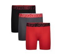 Under Armour Boys' Performance Boxer Briefs, Lightweight & Smooth Stretch Fit, Red Multi Three Pack, S