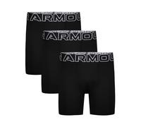 Under Armour Boys' Performance Boxer Briefs, Lightweight & Smooth Stretch Fit, Solid Black Three Pack, S