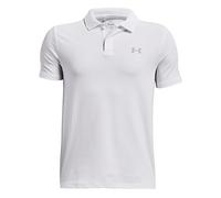 Under Armour Boys' Performance Polo, (100) White / Mod Gray / Mod Gray, M