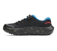 Under Armour Boys' Pre-School Surge 4 AC, Comfortable Boys' Trainers with Breathable Mesh Upper Design, Durable and Lightweight Trainers for Kids,Black / High Vis Yellow / White,1